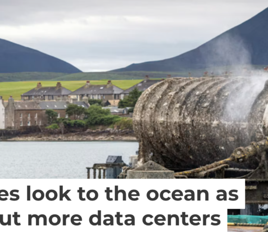Underwater data centers will accumulate sea life, like this Microsoft data center testing module, which in two years underwater attracted algae, barnacles and sea anemones. Microsoft